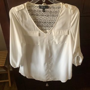 3/4 sleeve length silk woman’s top